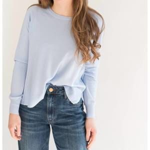 NEW DELUC lorraine lightweight knit sweater in blue